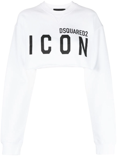 Dsquared2 Icon-print Detail Sweatshirt In White