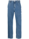 Carhartt Straight Denim Pant Tool Pockets In Blue