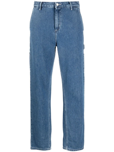 Carhartt Straight Denim Pant Tool Pockets In Blue