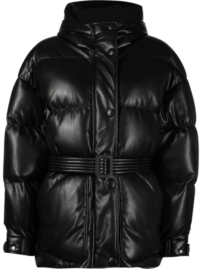 Ienki Ienki Michlin Belted Puffer Jacket In Schwarz