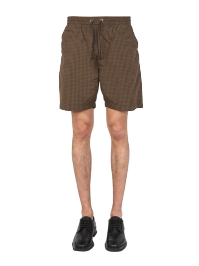 Universal Works Checked Drawstring Shorts In Multi