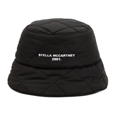 Stella Mccartney Black Reversible Nylon Bucket Hat In T Black Khaki