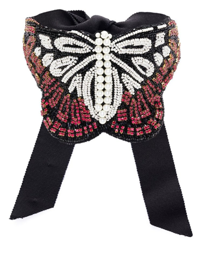 Dries Van Noten Butterfly-embroidered Gala Choker In White