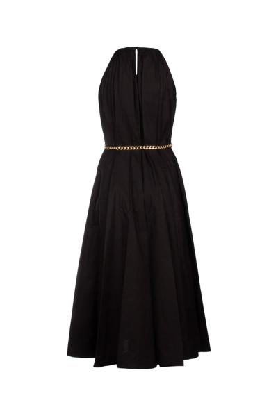 Michael Michael Kors Sleeveless Belted Waist Dress In Black
