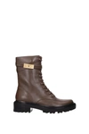 Tory Burch Ankle Boots Combat Leather Olive