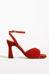 Angel Alarcon Puffy Ankle-strap Heels In Orange