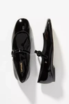 Larroude Blair Leather Ballerinas In Black