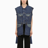 Maison Margiela Indigo Sleeveless Denim Jacket In Blue