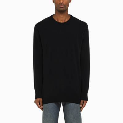 Maison Margiela Dark Blue Wool Crew Neck Jumper