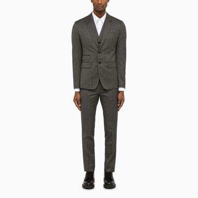 Dsquared2 London Suit Single-breasted Suit In Grey Wool
