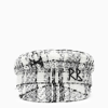 Ruslan Baginskiy Logo Embroidery Chequered Cotton Baker Boy Cap In White
