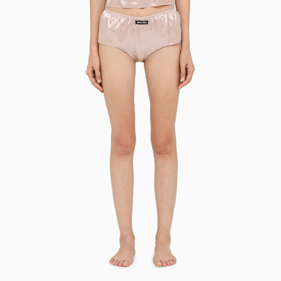 Miu Miu Opal Pink Satin Culottes