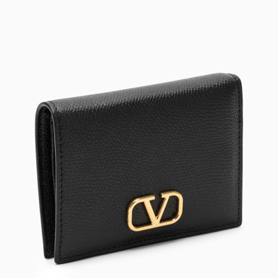 Valentino Garavani Small Black Leather Wallet