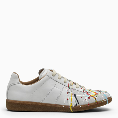 Maison Margiela White Leather Replica Low-top Sneakers