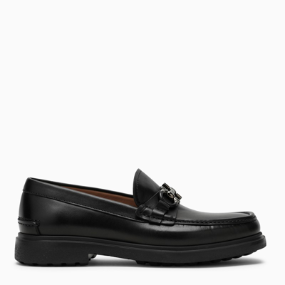 Ferragamo Ready Gancini-plaque Loafers In Black