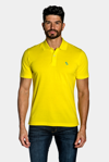 Jared Lang Pima Cotton Dino Logo Polo T-shirt In Yellow