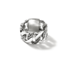 John Hardy Carved Chain Band Ring In Silver