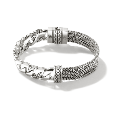 John Hardy Rata Curb Chain Bracelet In Silver