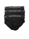 Polo Ralph Lauren Logo Band Three-pack Briefs In Nero