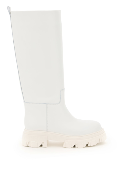 Gia Borghini Gia X Pernille Tubular Combat Boots In White