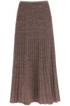 Tory Burch Ribbed-knit Midi Skirt In Multicolor