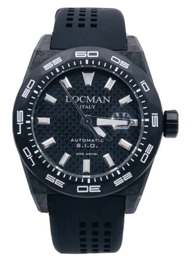 Pre-owned Locman Watch  Stealth Carbon 984 4/12ft 216wk/975 Automatic On Sale