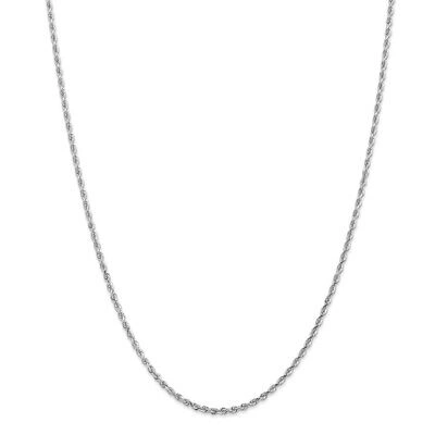Pre-owned Superdealsforeverything Real 14kt 2.25mm Diamond Cut Quadruple Rope Chain; 30 Inch In White