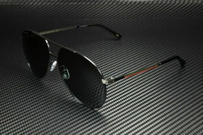 Pre-owned Gucci Gg0832s 001 Pilot Navigator Black Black Grey 64 Mm Men's Sunglasses In Gray