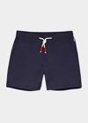 Orlebar Brown Blue Wash Mid-length Drawcord Standard Swim Shorts In Navy