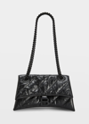 Balenciaga Medium Crush Quilted Leather Shoulder Bag In Black