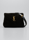 Saint Laurent Loulou Toy Quilted Suede Crossbody Bag In 7314 Lt Chartreus