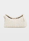 Nanushka The Busket Woven Faux-leather Shoulder Bag In Off White