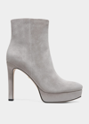 Veronica Beard Dali Suede Platform Booties In Tuape