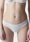 Simone Perele Singuliere Embroidered Tulle Tanga In Natural
