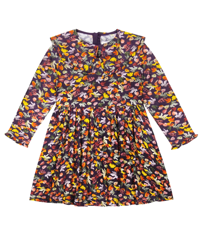 Molo Kids' Coco Deer-print Dress In Mini Leaves