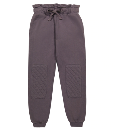 The New Society Kids' Rebeca Cotton Sweatpants In Plum