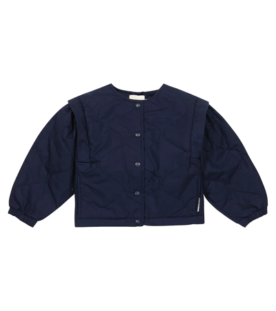 The New Society Kids' Colette Padded Cotton Jacket In Navy