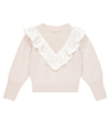 THE NEW SOCIETY MILLIE RUFFLE-TRIMMED WOOL-BLEND SWEATER