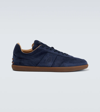 Tod's Tabs Suede Leather Sneakers In Blue