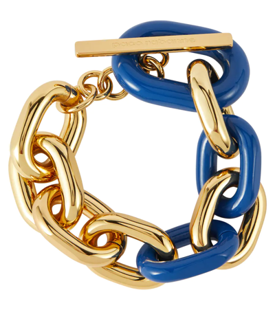 Paco Rabanne Women's Xl Link Goldtone & Lacquer Chain Bracelet In Gold,blue