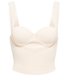 Altuzarra Nyneve Ribbed-knit Cropped Top In Ivory