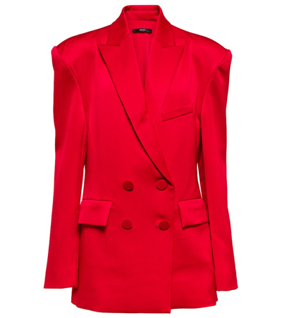 Alex Perry Women's Wells Satin-crepe Double-breasted Blazer In Red