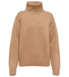 Polo Ralph Lauren Wool Turtleneck Sweater Knit Texture In Collection Camel