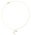 SYDNEY EVAN HALF MOON 14KT GOLD CHOKER WITH DIAMONDS