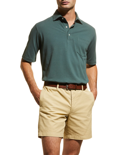 Sid Mashburn Cotton-piqué Polo Shirt In Green