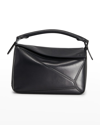 Loewe Puzzle Small Leather Top-handle Bag In 1100 Black