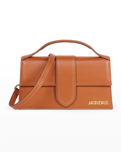 Jacquemus Le Grand Bambino Leather Crossbody Bag In Light Brown