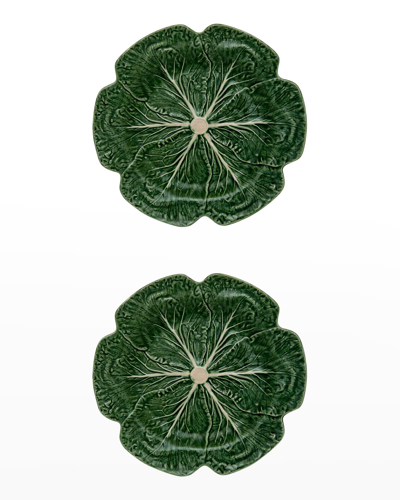 Bordallo Pinheiro Cabbage Charger Plates, Green - Set Of 2