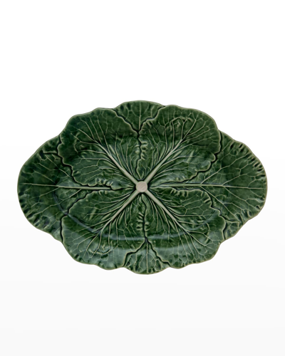 BORDALLO PINHEIRO CABBAGE 15" OVAL PLATTER, GREEN