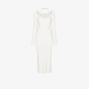 Dion Lee White Column Corset Midi Dress In White